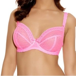 Freya Side Support Plunge Bubblegum Bra NWT